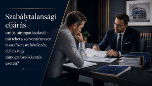 Szabálytalansági eljárás uniós támogatásoknál – visszafizetésre kötelezés, elállás vagy támogatáscsökkentés esetén